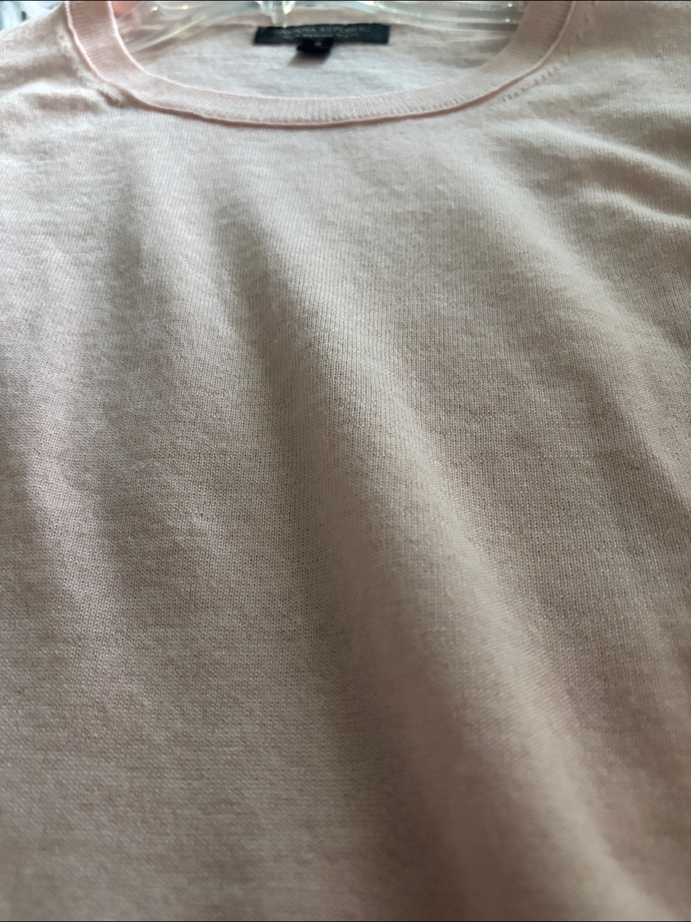 Banana Republic Pale Peach Short Sleeve Knit Top - Picture 3 of 5